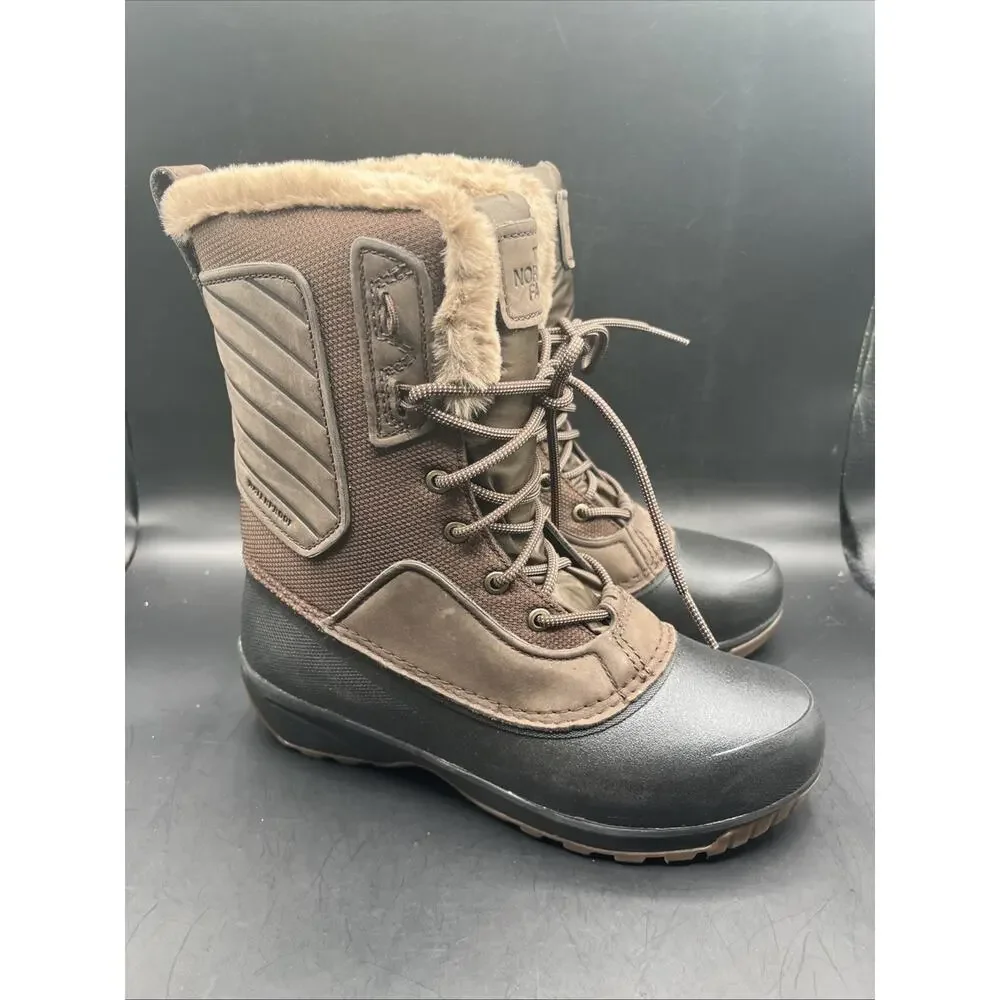 THE NORTH FACE NF0A5G2N MENS CHILKAT V LACE WATERPROOF SNOW BOOT Sz US 8 BROWN